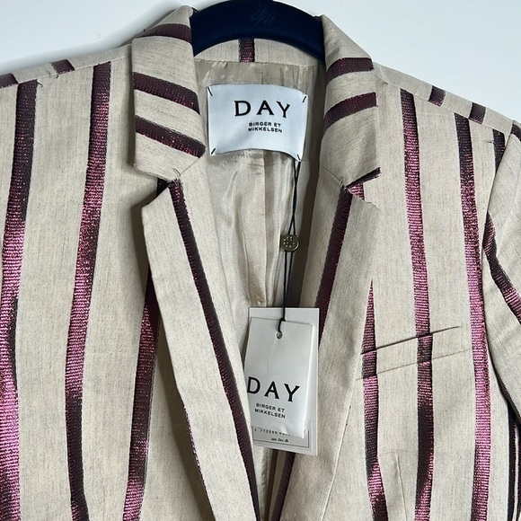 Day Birger et Mikkelsen Sz 36 / US 4 Linen Cotton Fitted Blazer New with Tags - Picture 8 of 11